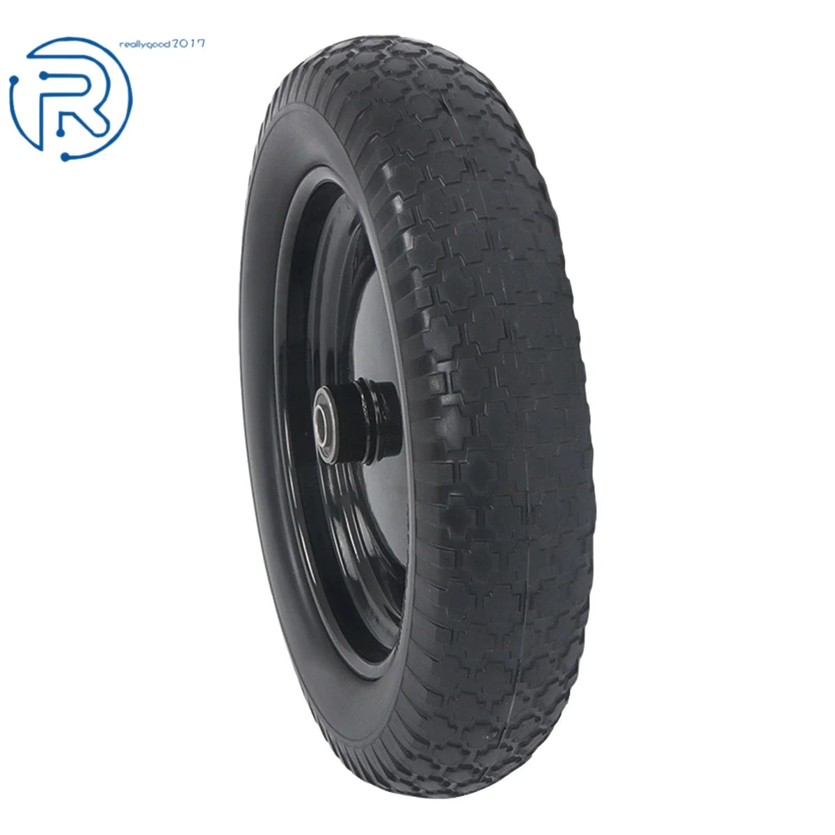 2-Pack Flat Free Tire Wheel for Wheelbarrow (14.5"×4.00-8)