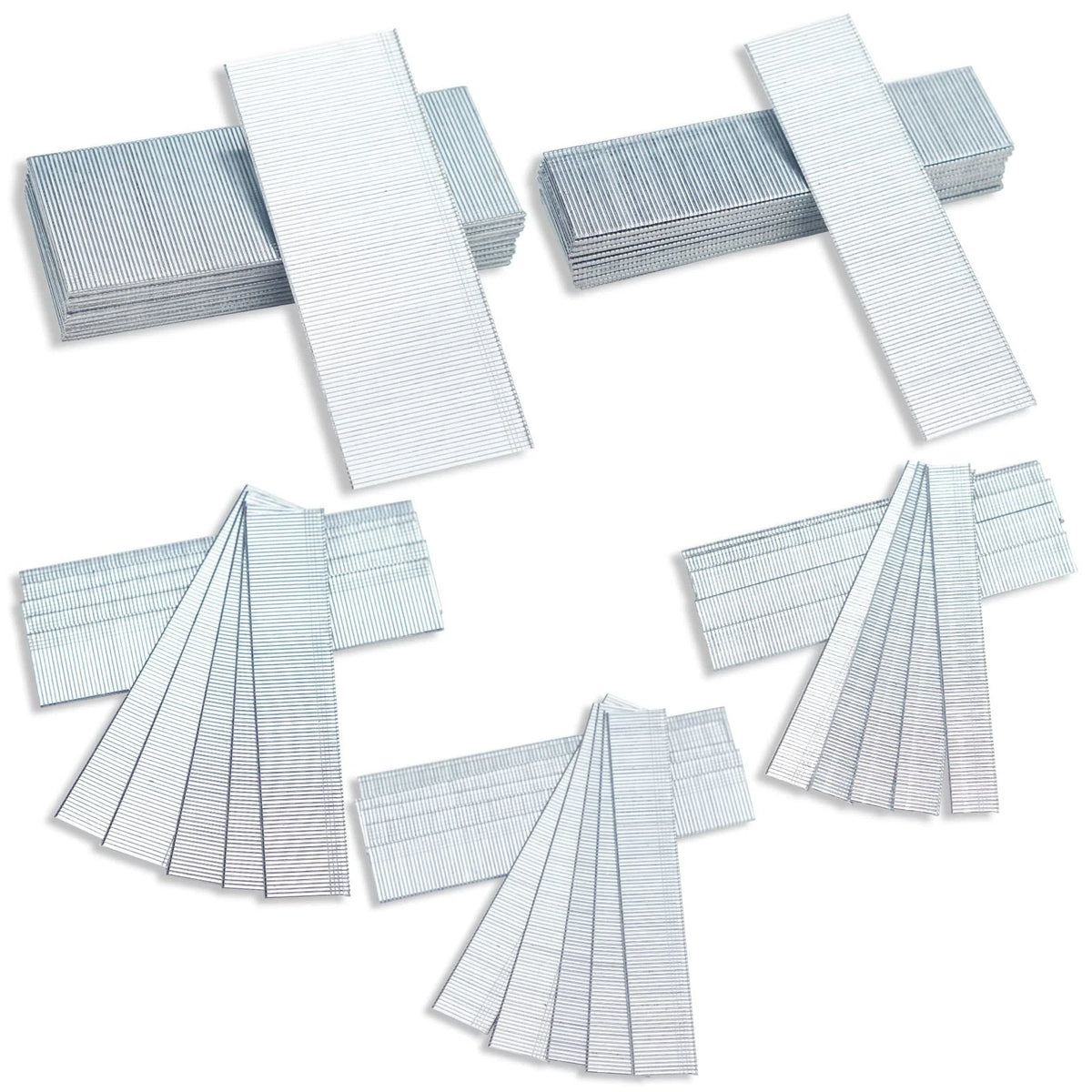 5000-Count 18 Gauge Galvanized Brad Nails (2”, 1-1/4”, 1”)