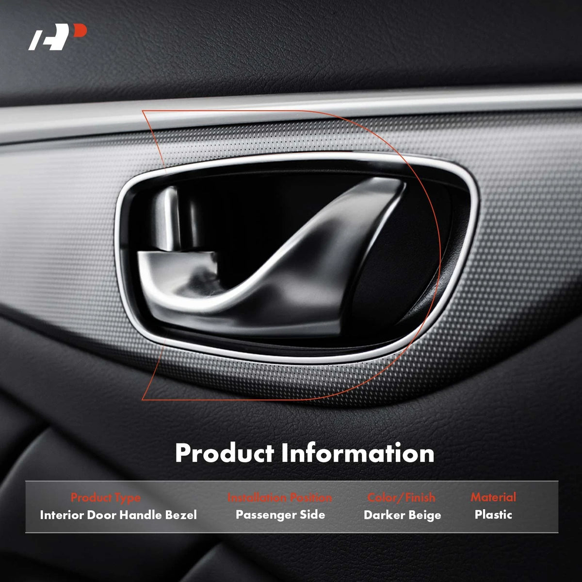 Interior Door Handle Bezel Cover for Chevrolet Silverado 1500 (2014–2019)