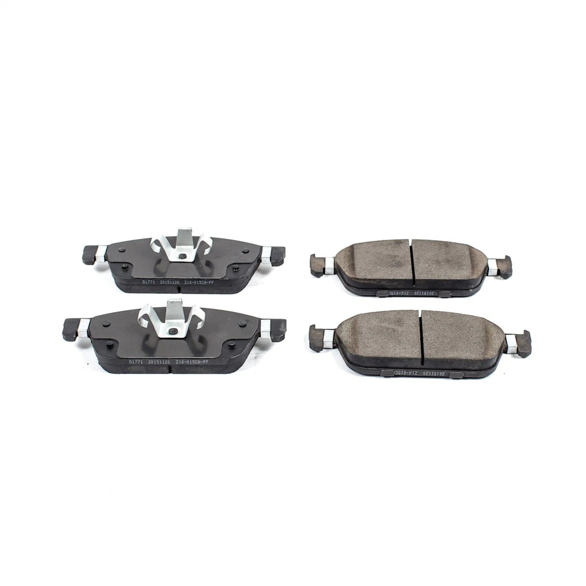 2X Powerstop Brake Pad Set Front for Lincoln MKC, Ford Focus (2015–2019) 16-1771, EHT1771H