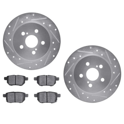 Rotor Set with Brake Pads for Toyota Prius Prime (2022) ALX-PAU-DF-7512-76140-CLA2