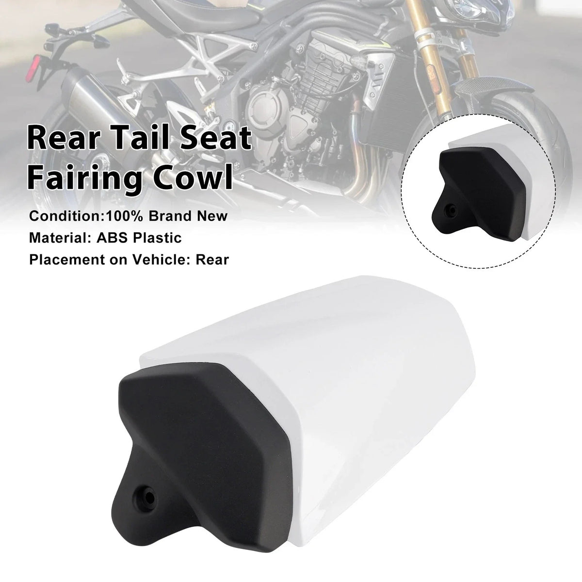 Rear Tail Seat Fairing Cowl Cover for Speed Triple 1200 RS (2025–2026) White