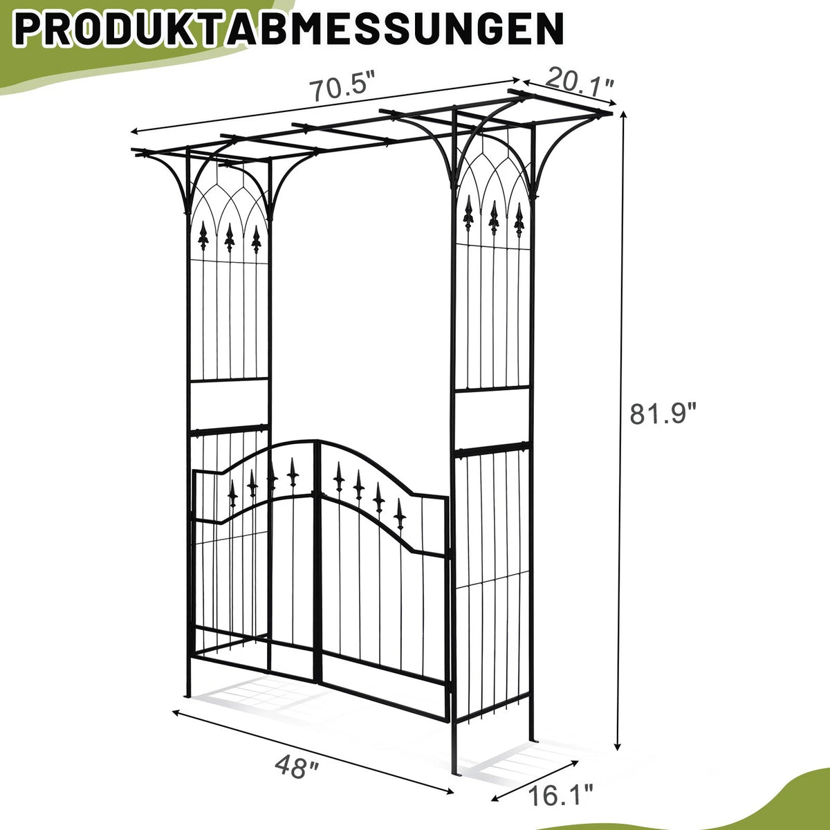 7 FT Metal Arch Stand for Outdoor Garden Party Decoration
