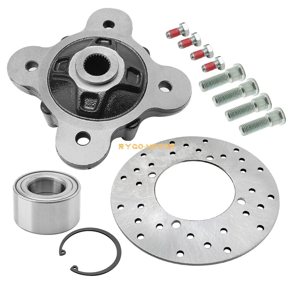 Rear Wheel Hub Bearing Studs Brake Rotor Kit for Polaris Ranger 900 1000 (2013–2023)