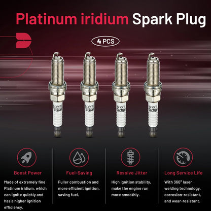 Set of 4 Iridium Spark Plugs for Acura TLX (2016–2020) XP5682