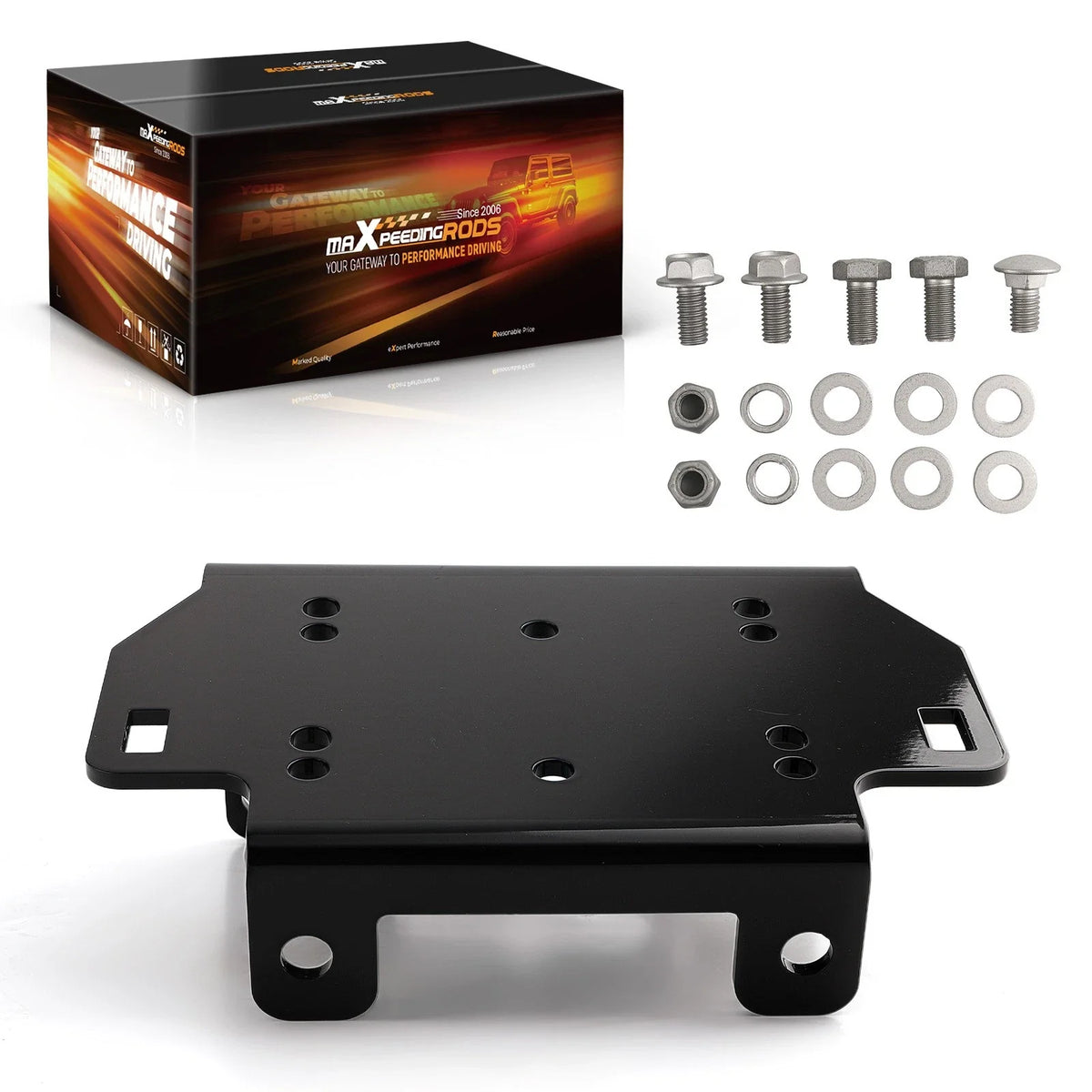 Bumper Winch Mounting Plate Bracket Kit for Yamaha Grizzly Kodiak 700 (2016–2026)