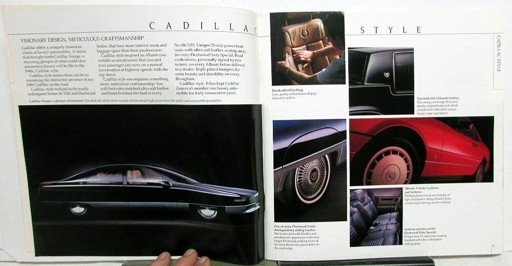 Sale Brochure for Cadillac Allante Fleetwood Deville Eldorado Seville Brougham (1989)
