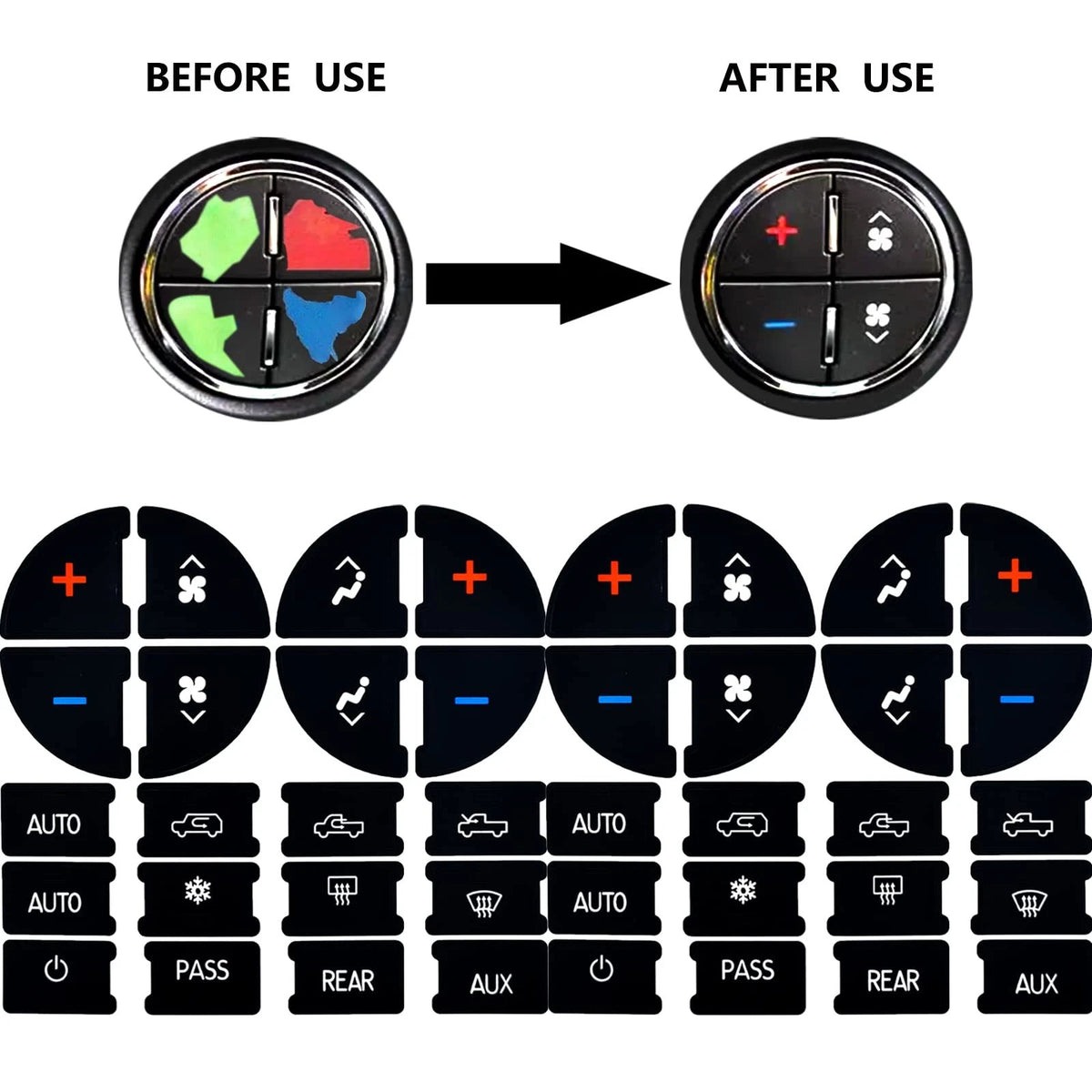 2 Packs AC Dash Button Repair Kit for Chevy