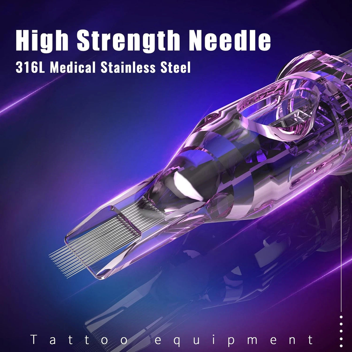 20Pcs Tattoo Cartridge Needles Assorted Sizes Round for Tattoo Machines