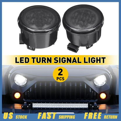 LED Turn Signal & Marker Side Fender Lights for Jeep Wrangler JK (2007–2018)