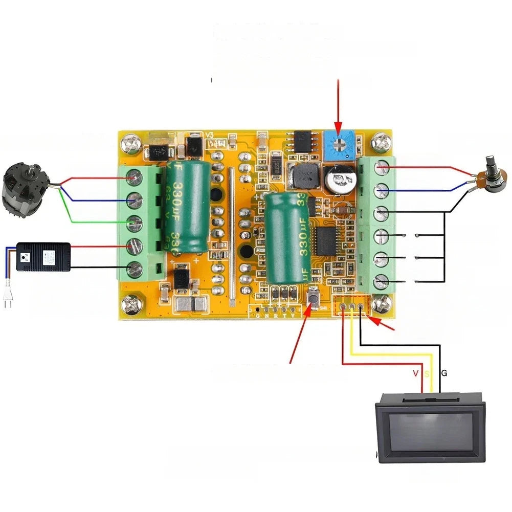 Brushless DC Motor Driver Board for PWM Analog Hall Throttle (Compatible)