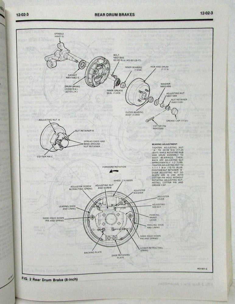 Set of 2 Service Repair Manuals for Ford Escort EXP Mercury Lynx (1983)