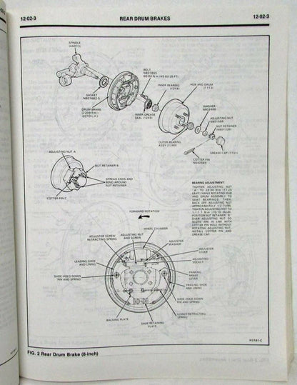 Set of 2 Service Repair Manuals for Ford Escort EXP Mercury Lynx (1983)