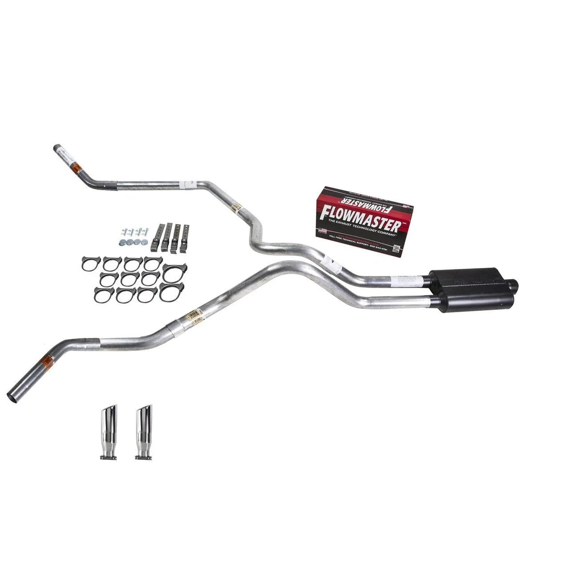 Dual Exhaust MA Pipe for F150 (1987–1994) - Flowmaster Super 44, RC Tip