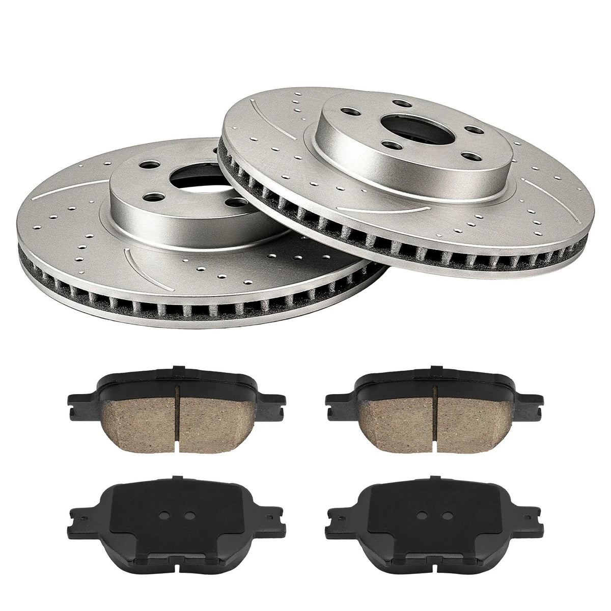 Front Brake Rotors and Ceramic Pads for Toyota Celica (2002–2005) 1.8L