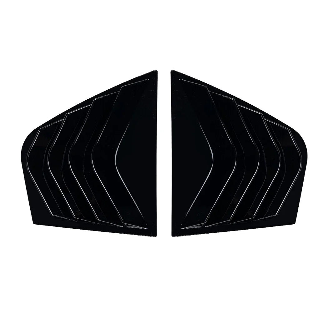 Gloss Black Rear Window Quarter Glass Vent Louver Cover for KIA Stinger (2017–2023)