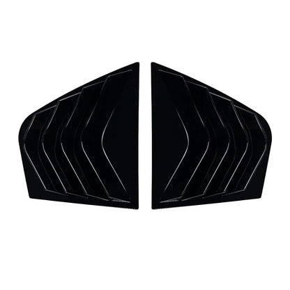 Gloss Black Rear Window Quarter Glass Vent Louver Cover for KIA Stinger (2017–2023)