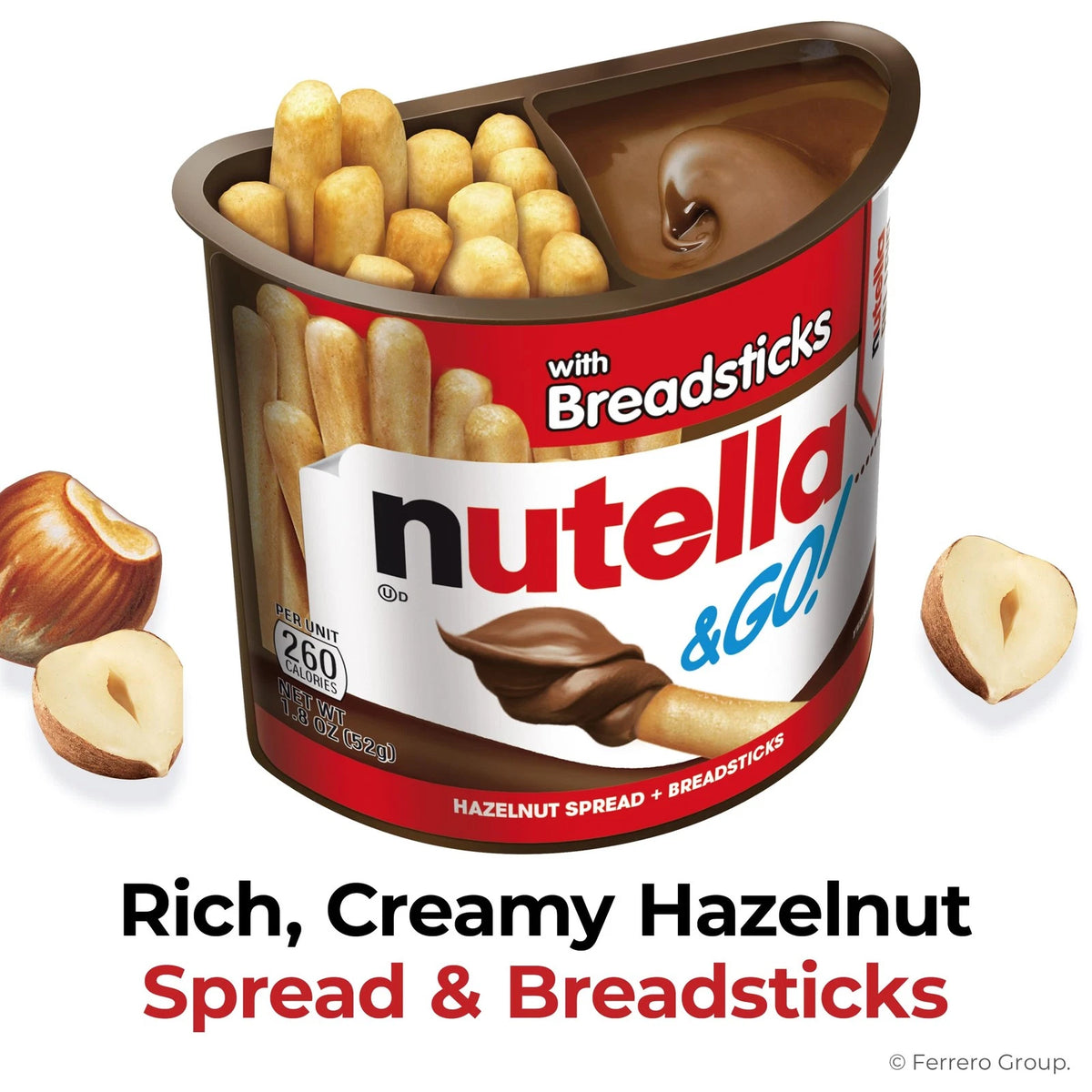 Nutella & GO! Chocolate Hazelnut Spread (Pack of 2)