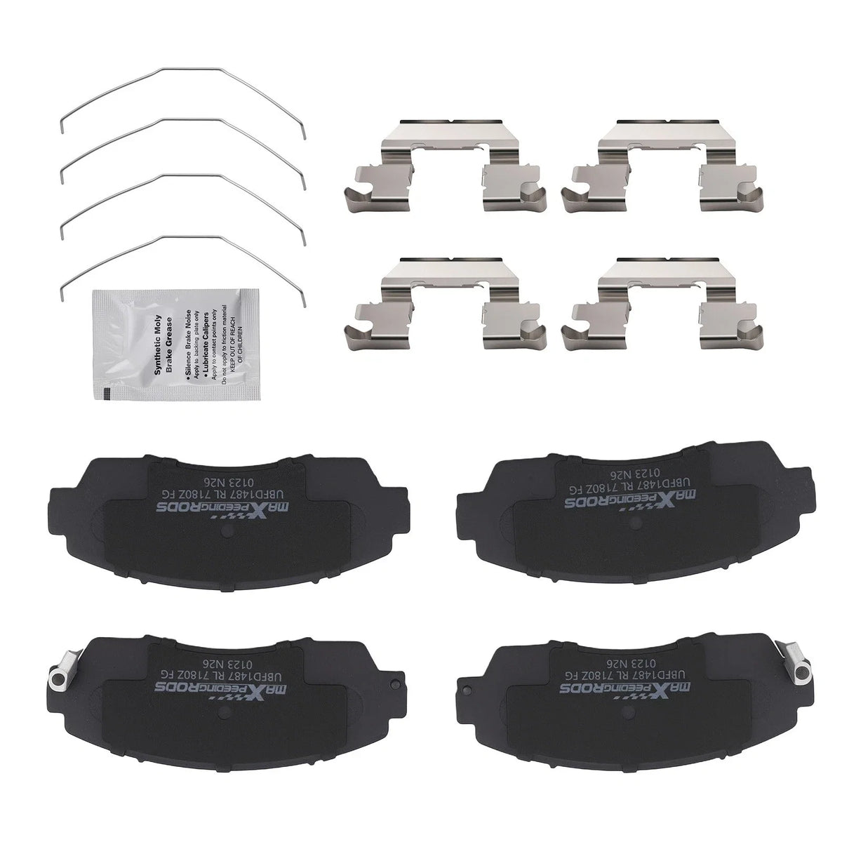 Front Ceramic Brake Pads Kit for Honda Passport/Acura RDX (2019–2025) w/Hardware