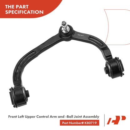 Set of 4 Front Control Arms w/Ball Joints for Ford Expedition (2004–2006) - 2L1Z3079BA, 6L1Z3079AA, 6L1Z3079BA, 7L1Z3078A