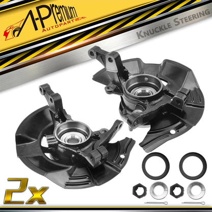 2X Front Steering Knuckle & Hub Bearing Assembly for Kia Optima (2011) - 517152T010, 517503K000, 698-459, 698-458