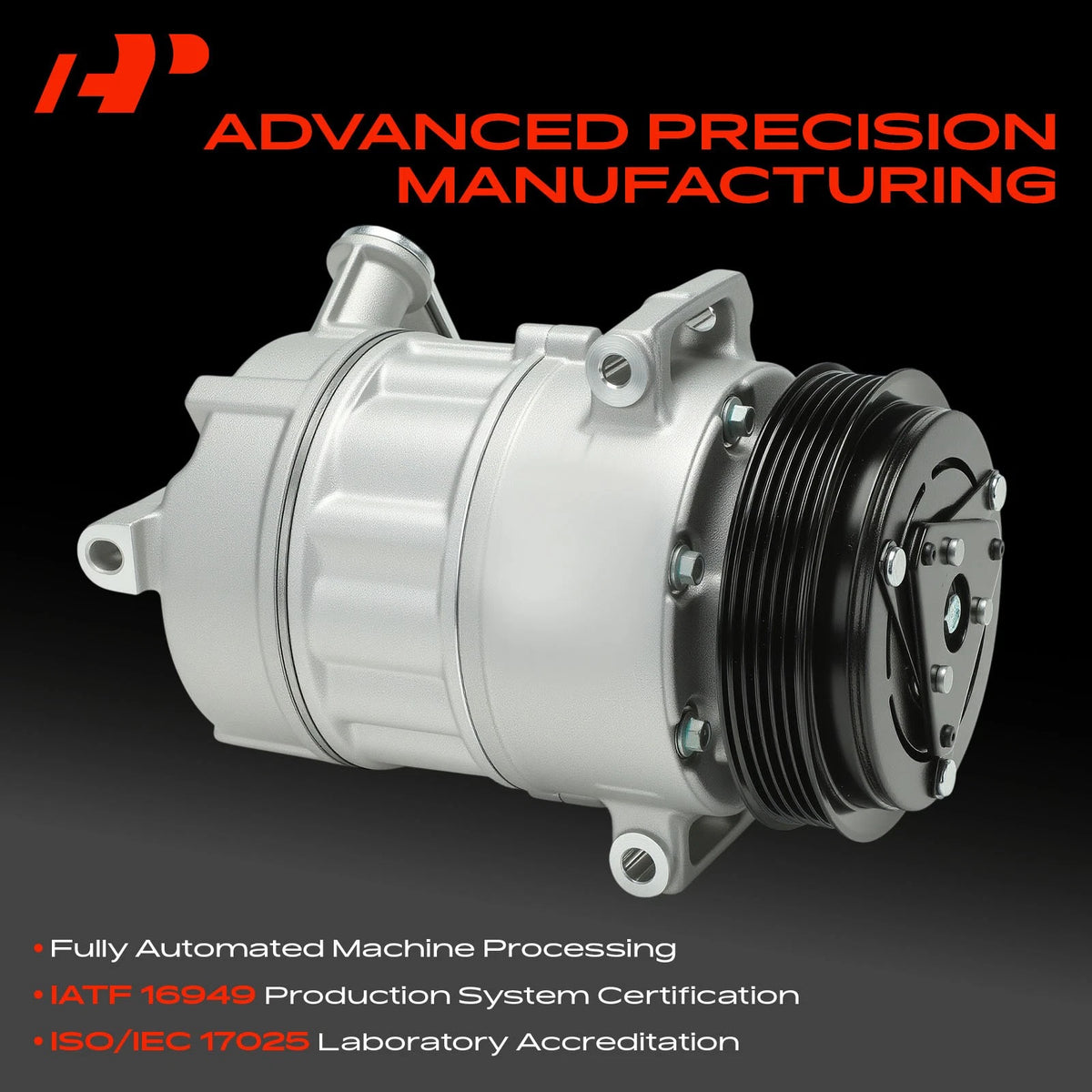 A-Premium A/C Compressor with Clutch for Chevrolet HHR Cobalt (2005–2011) 20772560, 25836142, 19130592, 98556
