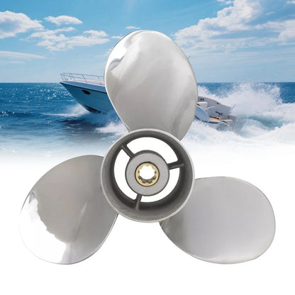 9 1/4x10 Stainless Steel Boat Propeller for Honda BF 8-20HP (8 Tooth, RH)