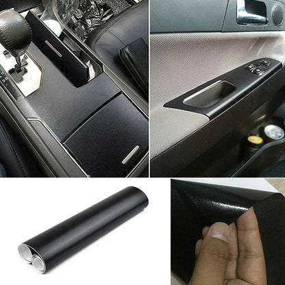 Vinyl Wrap Sticker for Black Car Grain Leather Skin Textured Portable (2019)