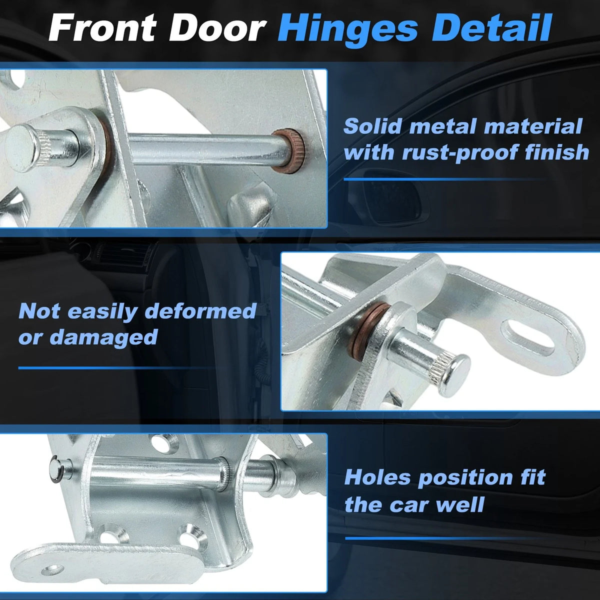Front Left Upper Lower Door Hinge Kit for Chevy Blazer S10 (1995–2005) 15981545