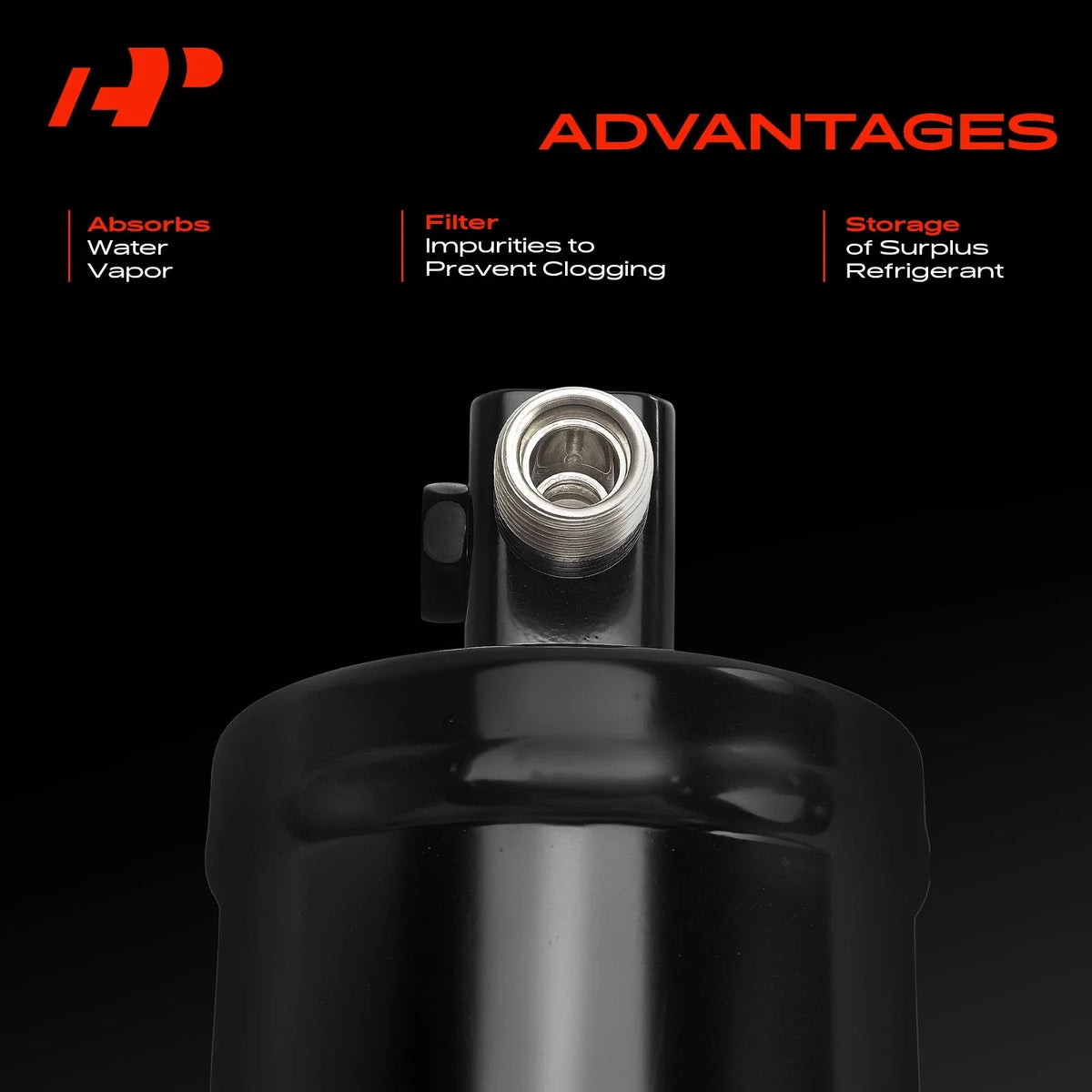 A/C Receiver Drier for Honda Accord Prelude (1986–1989) Black