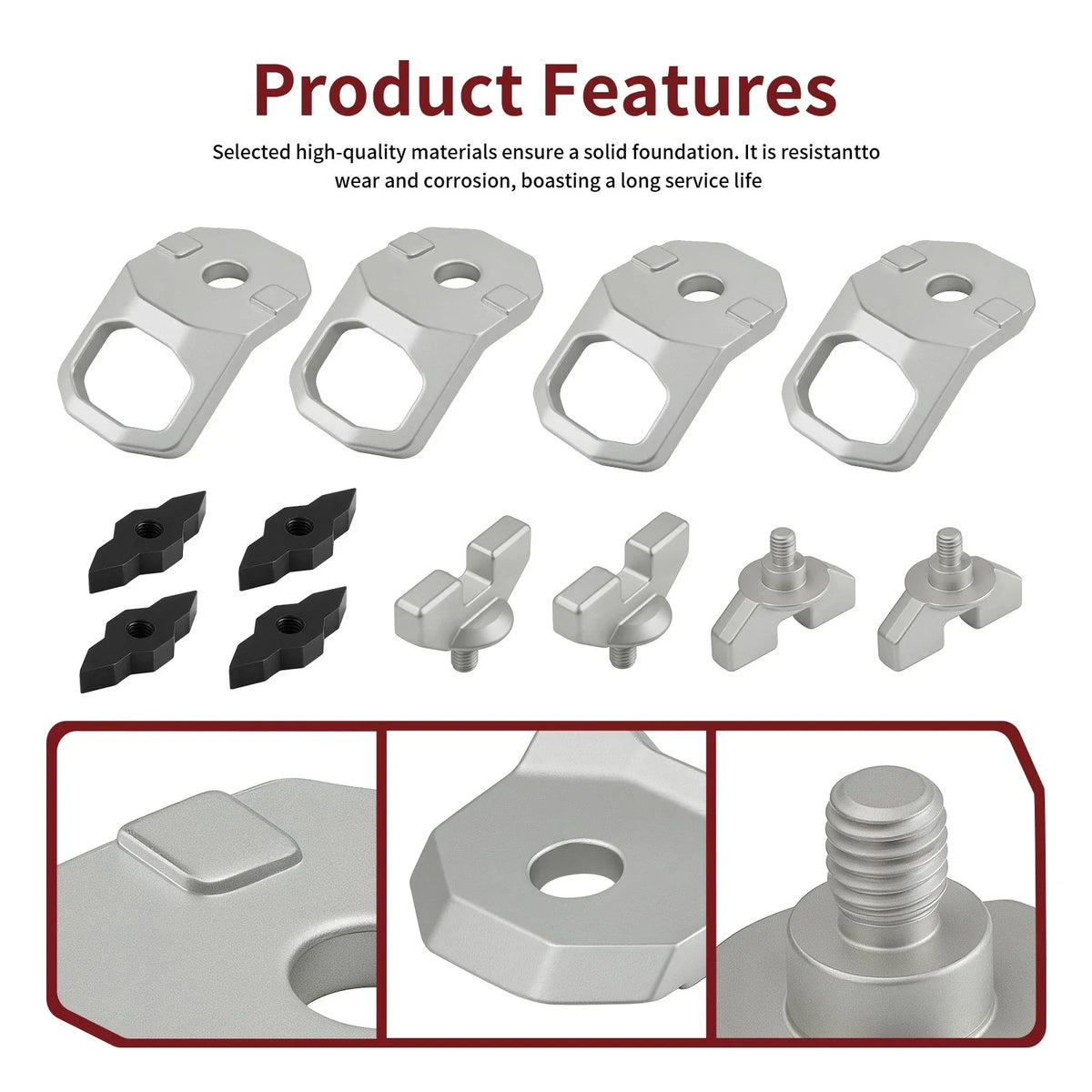 Set of 4 Lock & Ride MAX D-Rings for Polaris Ranger Crew XD 1500 (2024–2025) 2889620