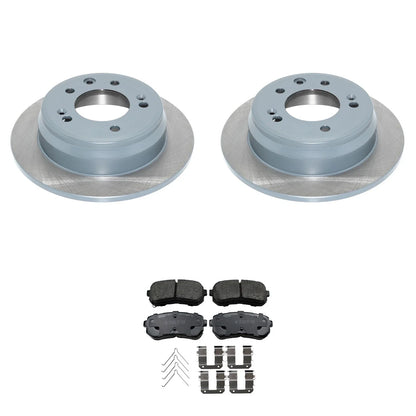 Set of 2 DuraGo Rear Rotors & Akebono ProACT Ceramic Pads for Elantra Tucson (2011–2023)