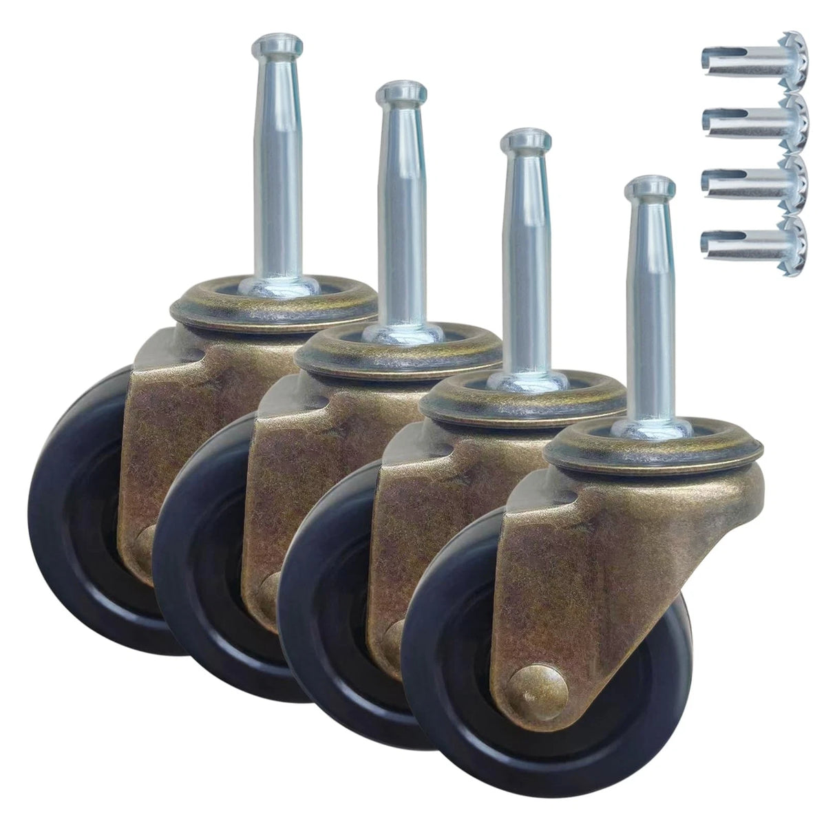 1-1/2 Inch Antique Caster Wheels for Furniture (No Part Numbers)