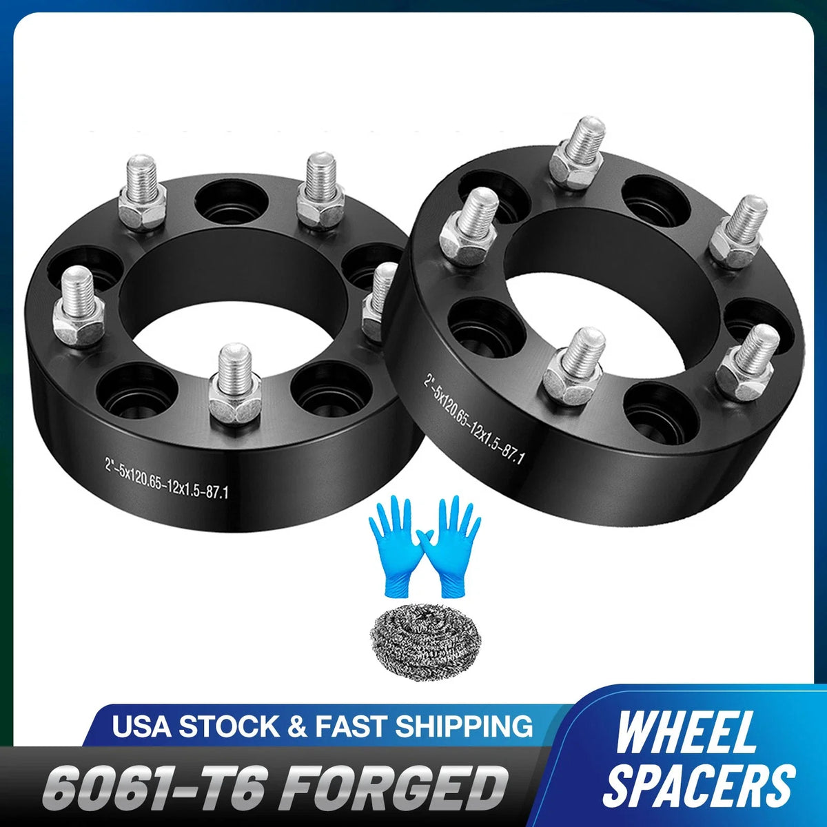 Set of 2 Wheel Spacers for GMC S15 (1985–1990) 5x4.75 5x120.65
