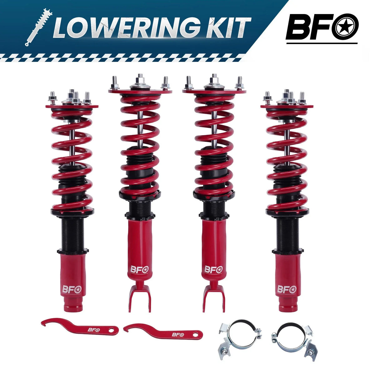 BFO Coilovers for Honda Accord (1990–1997) Adjustable Height Shock Springs Kit