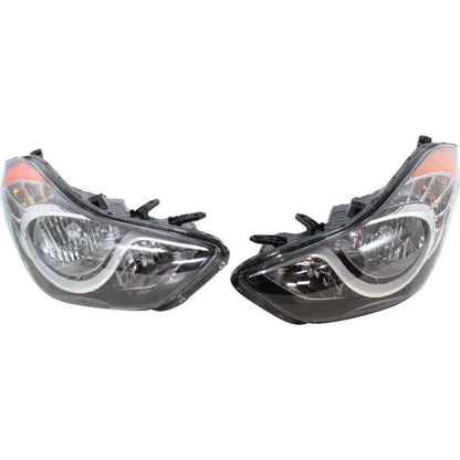 Headlight Assembly Pair for Hyundai Elantra (2011–2013) PLX-M1-320-1142L-AS2, HY2502161
