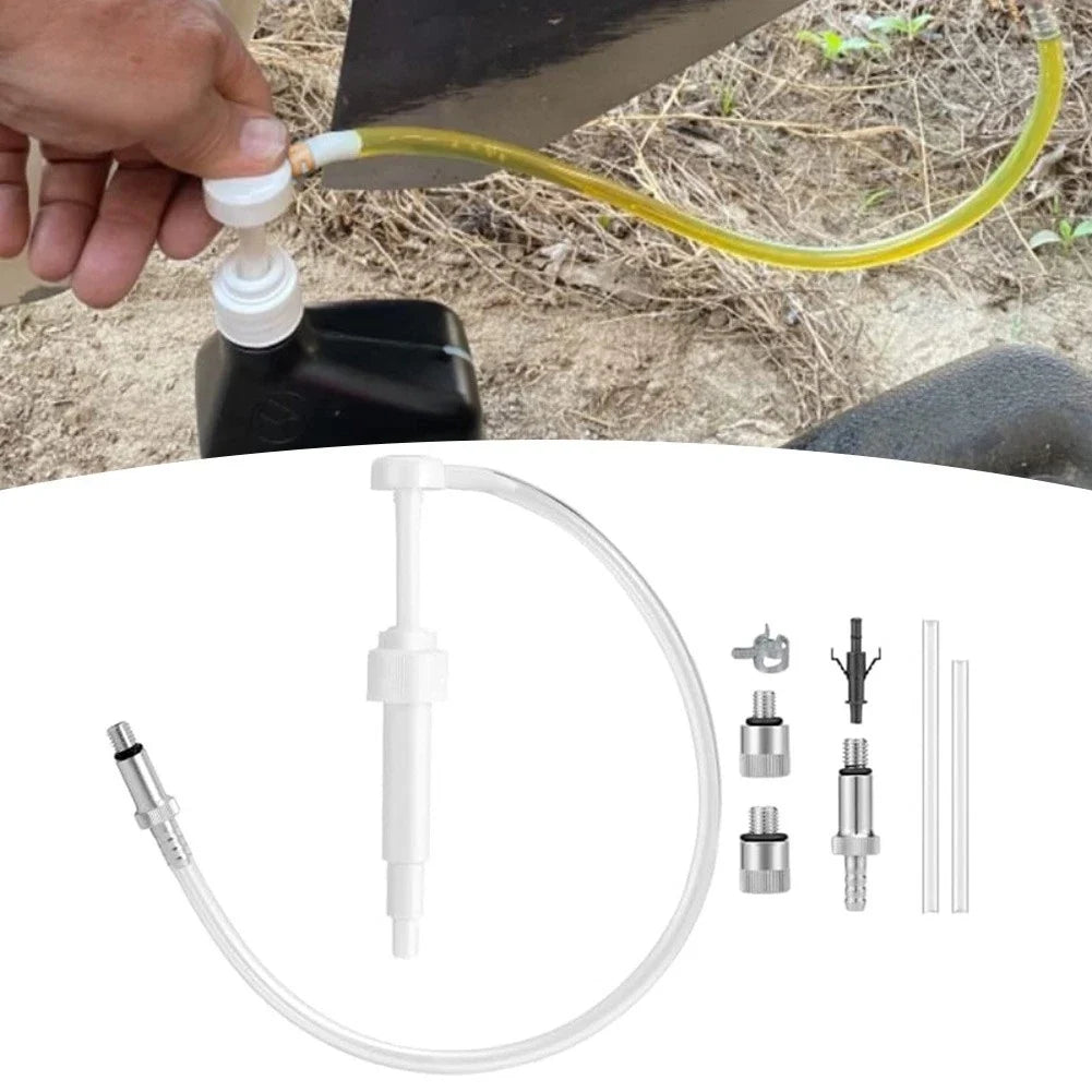 Outboard Motor Oil Pump Kit with 4 Adapters & Suction Hoses