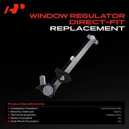 Power Window Regulator w/ Motor for Honda CR-V (2007–2011) 72250-SWA-A01, 748-160