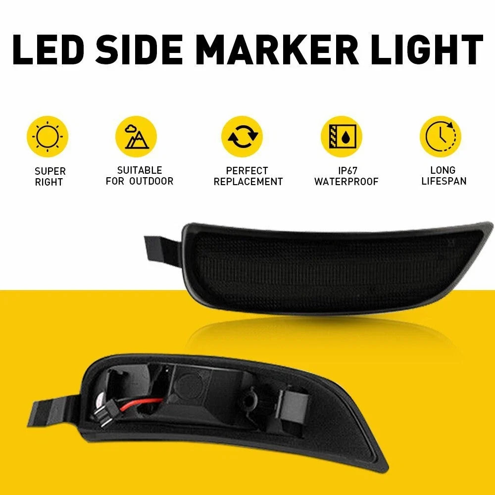 Set of 4 Smoked Lens LED Side Marker Lights for Mazda Miata MX-5 (2016–UP)