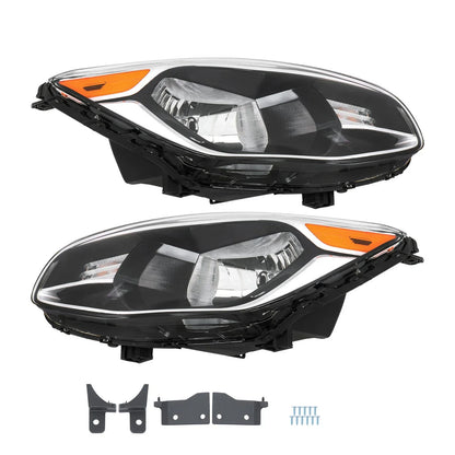 Pair of Black Housing Halogen Headlights for Kia Soul (2014–2019)