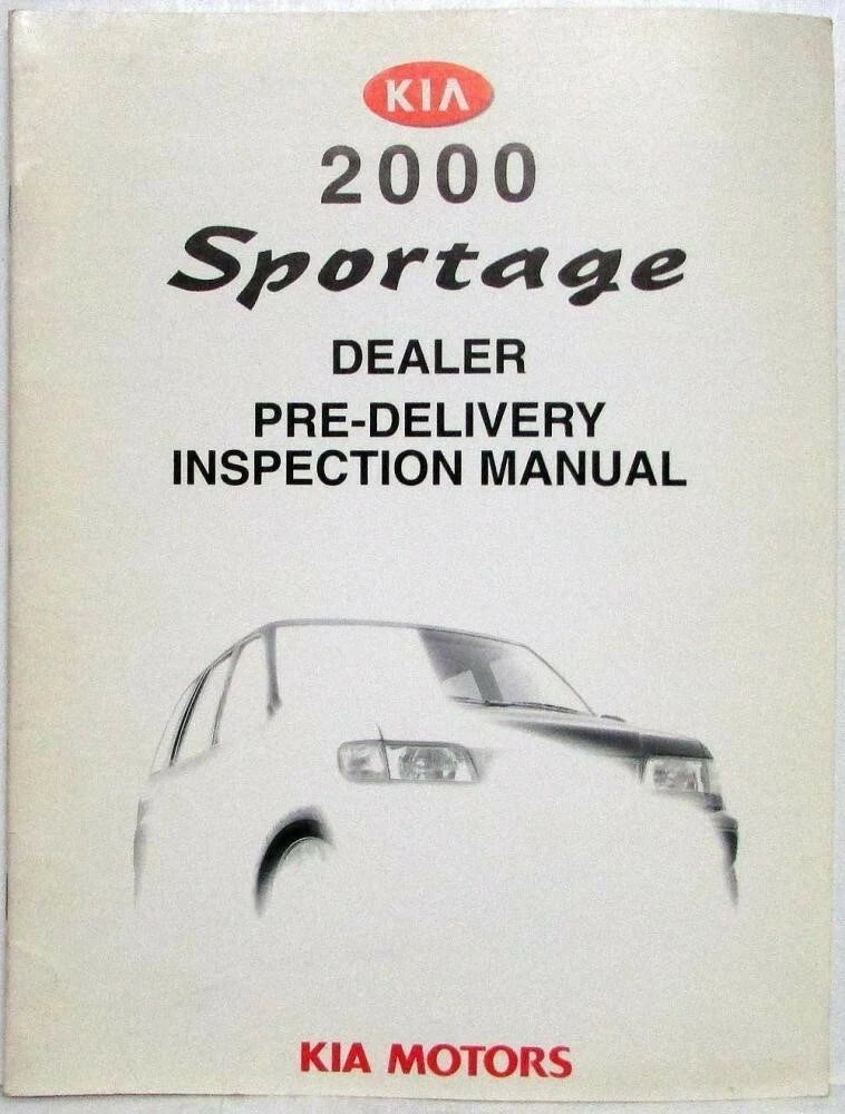 Pre-Delivery Inspection Manual for Kia Sportage (2000)