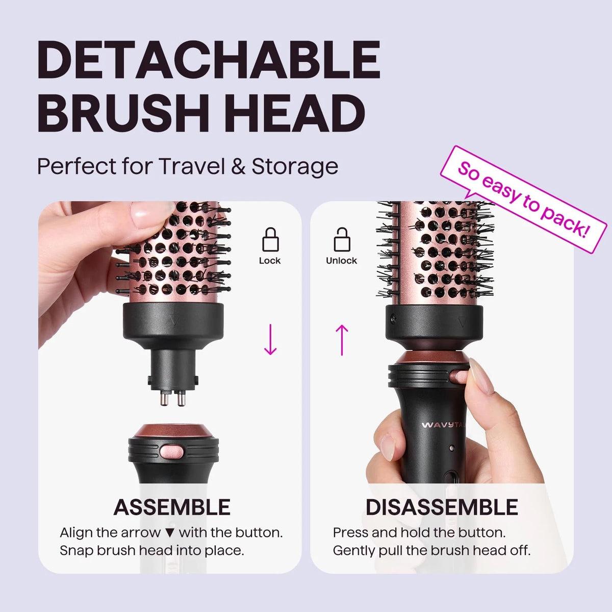 1.5 Inch Heated Round Brush for Wavytalk (No Part Numbers)