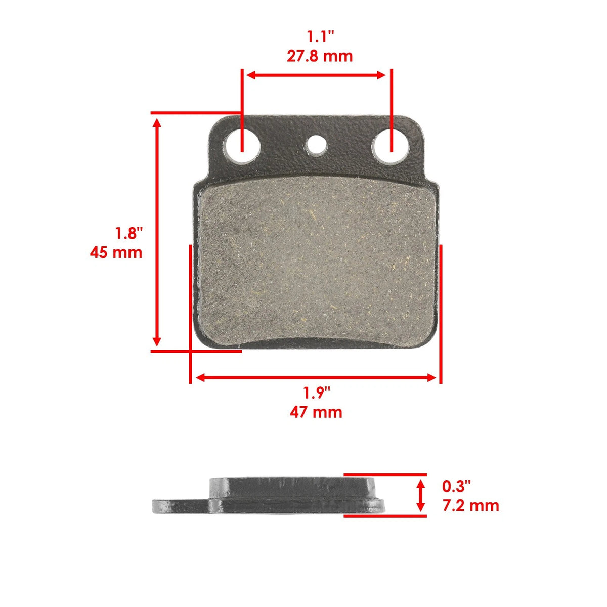Front Rear Brake Pads for Suzuki LT250R Quadracer 250 (1987–1992) HU3888MP141LR