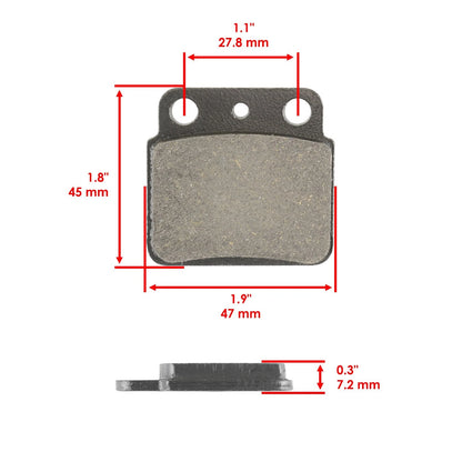 Front Rear Brake Pads for Suzuki LT250R Quadracer 250 (1987–1992) HU3888MP141LR