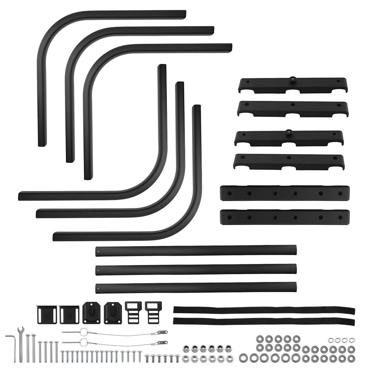 Aluminum Bed Extender for Small Pickup Truck (49-61in, Adjustable, Black)