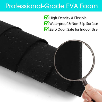 2X EVA Foam Roll for Cosplay (2mm Thick, Black)