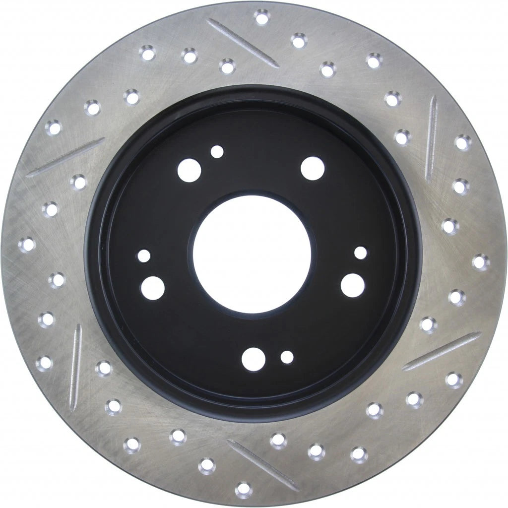 StopTech Slotted and Drilled Brake Rotor Rear for Honda Civic Ex/Si (2006–2015) TLX-sto127.40040R-CL360A70