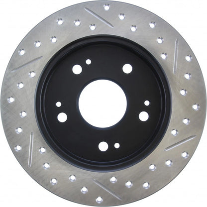 StopTech Slotted and Drilled Brake Rotor Rear for Honda Civic Ex/Si (2006–2015) TLX-sto127.40040R-CL360A70