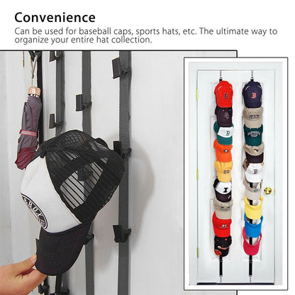 Cap Rack for Baseball Hats and Visors Wall Door Hanger Organizer