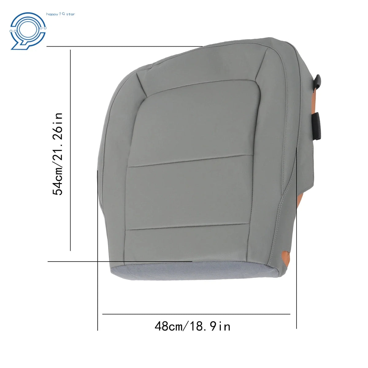 Gray Leather Driver Bottom Seat Cover for Chevy Colorado Canyon (2015–2022)